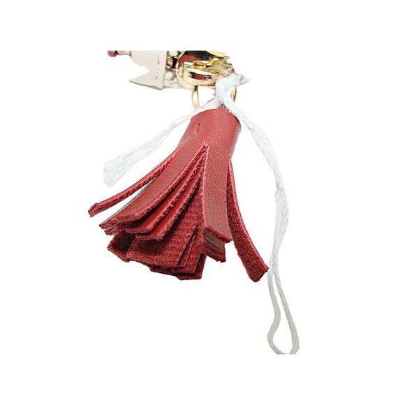 Rachel Pally Floral Printed Canvas Leather Trim Clutch Bag Tassel Zipper Magnet - Picture 6 of 9